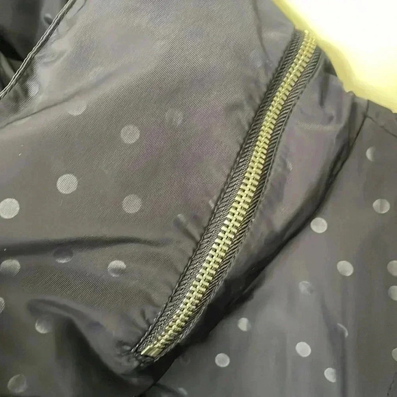 ❤️2/$50❤️BCBGGeneration Navy Blue Poke Dot Fall/Spring Trench Jacket- M - Picture 3 of 8